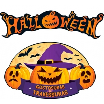 Kit Painel Gostosuras ou Travessuras c/2 Kaixote