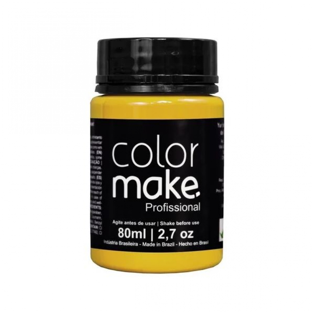 Tinta Facial Líquida Profissional 80ml Colormake - Tinta Facial Líquida Amarelo