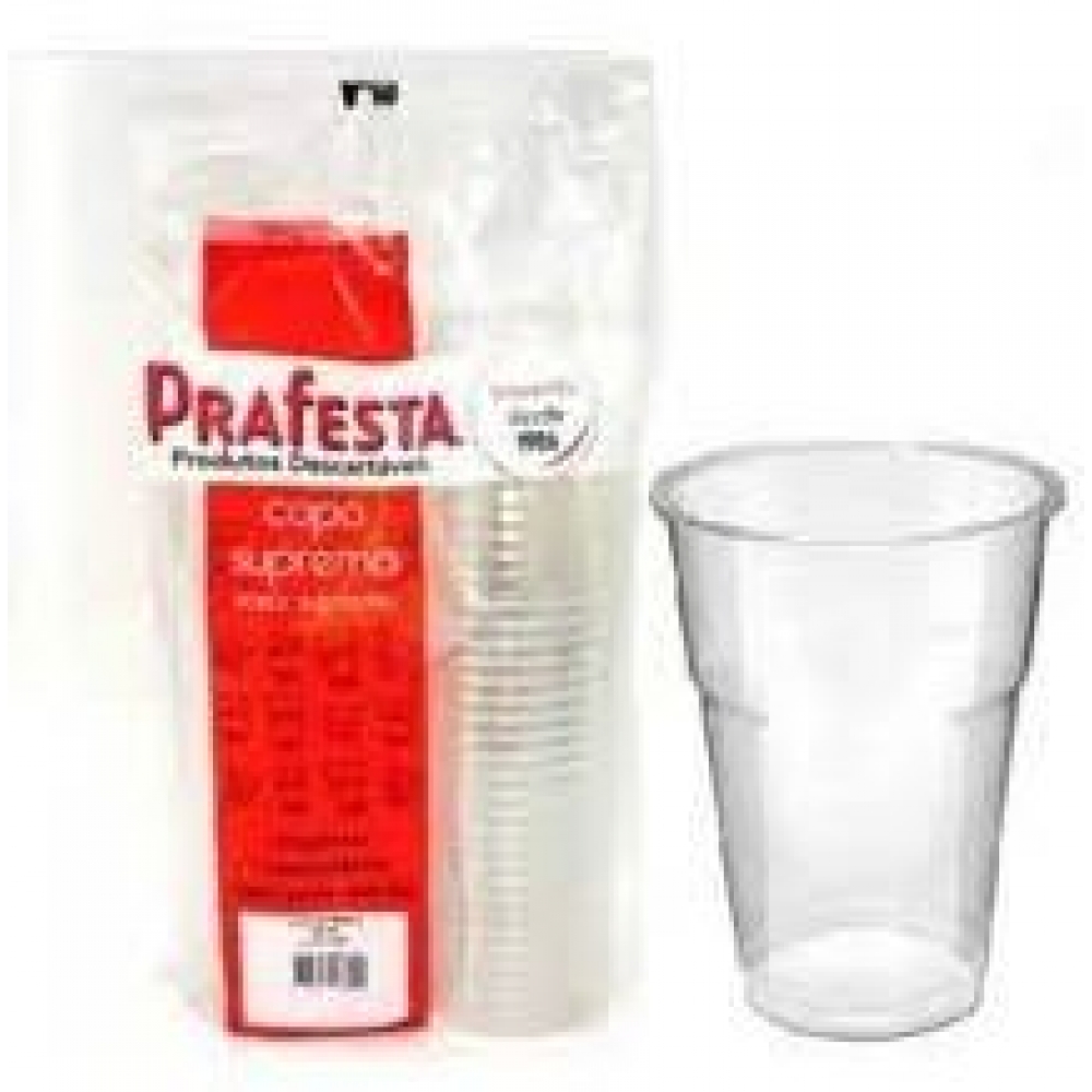 Copo Supremo 300ml c/40 Prafesta - Descartáveis