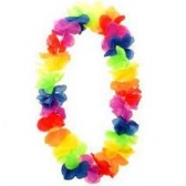 Colar Havaiano de Tecido Arco Íris - Acessórios para fantasia
