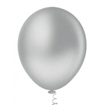 Balão 9 Metalizado Prata c/50 Pic Pic
