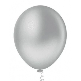 Balão 9 Metalizado Prata c/50 Pic Pic