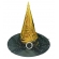Chapéu de Bruxa Dourado com Tule Adulto - Halloween