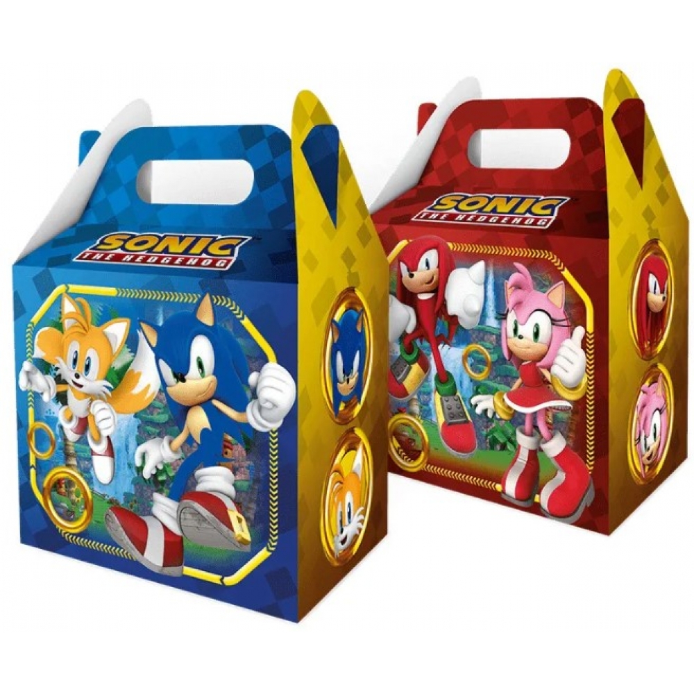 Caixa Surpresa Sonic c/8 Regina Festas - Temas Infantis