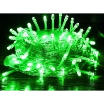 Pisca Pisca 100 Led 10 Metros 110V Verde Fio Transparente