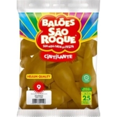 Balão 9 Cintilante Dourado c/25 São Roque - Balões