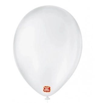 Balão 9 Liso Branco Polar c/50 São Roque