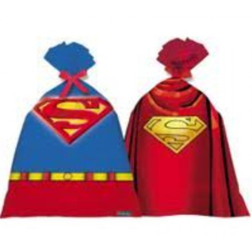 Sacola Plástica Superman c/8 Festcolor - Temas Infantis