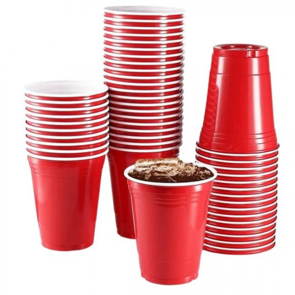 Copo 400ml Biodegradável Americano Vermelho c/25 Trik Trik - Descartáveis