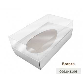Caixa P/1 Ovo de Colher 100g/150g Branca Kaixote