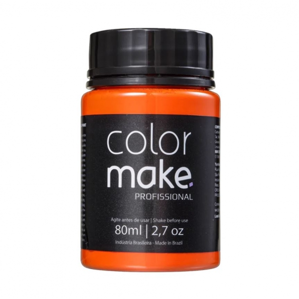 Tinta Facial Líquida Profissional 80ml Colormake - Tinta Facial Líquida Laranja