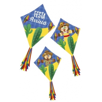 Painel Pipa Junina Articulada Com Espantalho c/3 Kaixote