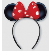Tiara Minnie Laço Vermelho Papel c/6 Festa Maluca - Acessórios para fantasia
