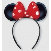 Tiara Minnie Laço Vermelho Papel c/6 Festa Maluca - Acessórios para fantasia