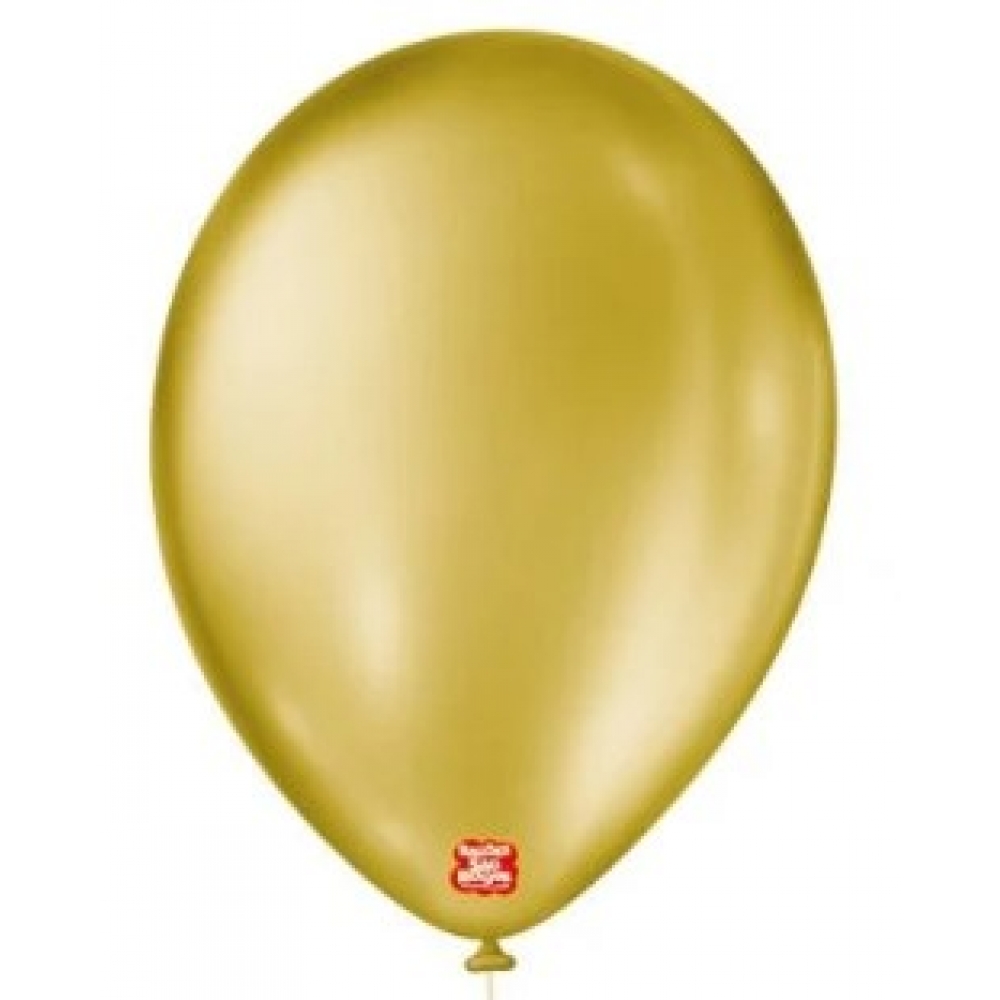 Balão 9 Cintilante Dourado c/25 São Roque - Balões