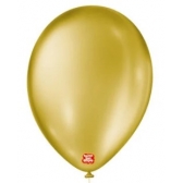 Balão 9 Cintilante Dourado c/25 São Roque - Balões