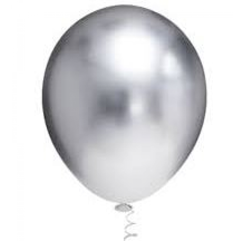 Balão 5 Platino Prata c/25 Pic Pic - Balões