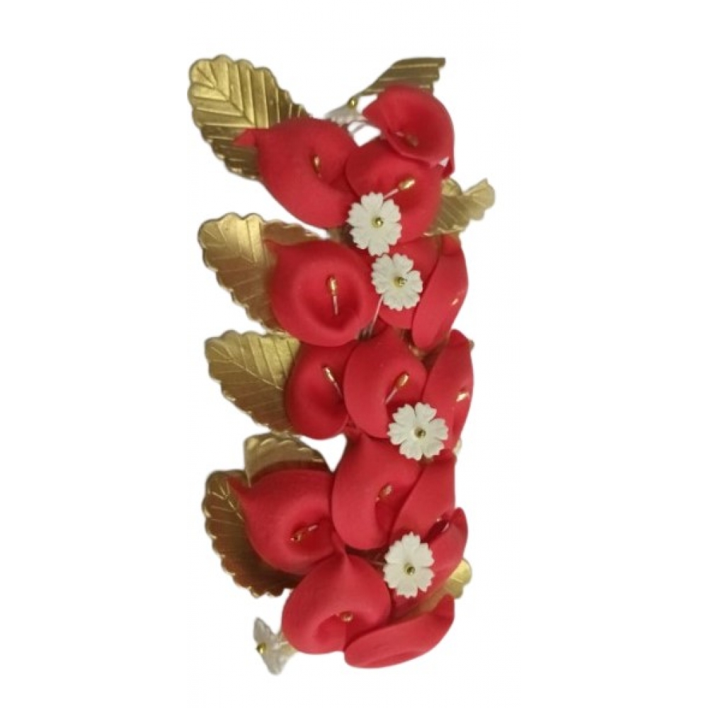 Buque em Biscuit Vermelho e Dourado - Decoração