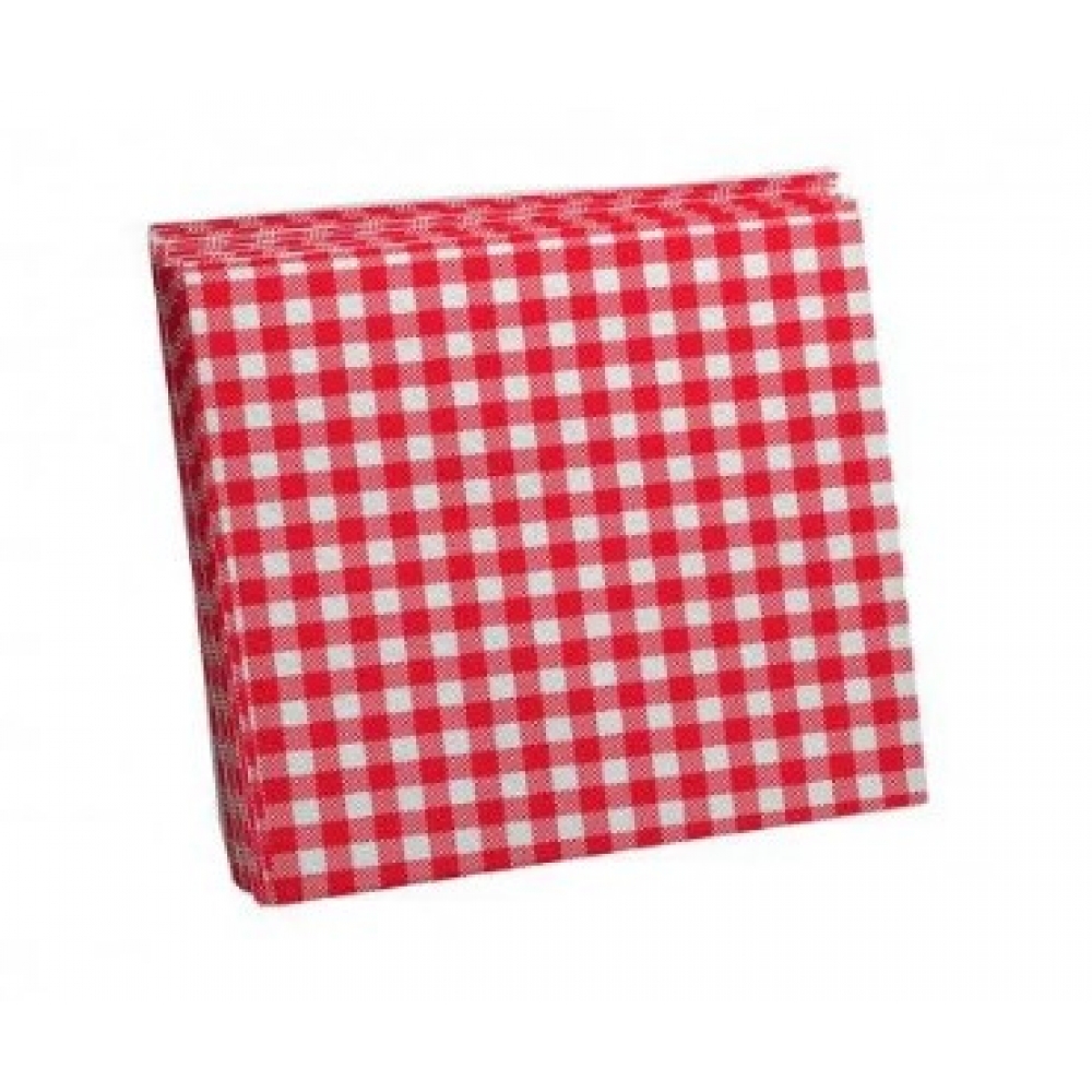 Guardanapo Xadrez Vermelho c/25 Kaixote - Descartáveis