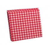 Guardanapo Xadrez Vermelho c/25 Kaixote - Descartáveis