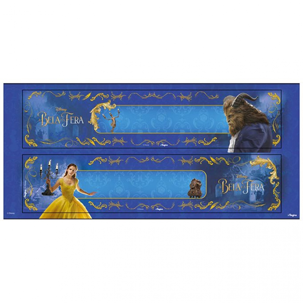 Adesivo Decorativo Garrafa Bela e a Fera Filme c/6 Regina Festas - Temas Infantis