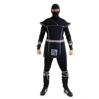 Fantasia Ninja Cinza Adulto Sulamericana