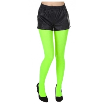 Meia Calça Lisa Verde Neon Adulto