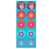 Adesivo Redondo Caveira Mexicana c/30 Duster - Temas infantis