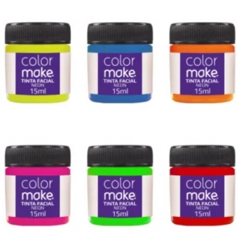 Tinta Facial Líquida 15ml Neon Amarela Colormake