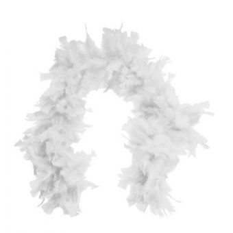 Estola de Penas Lisa Branca