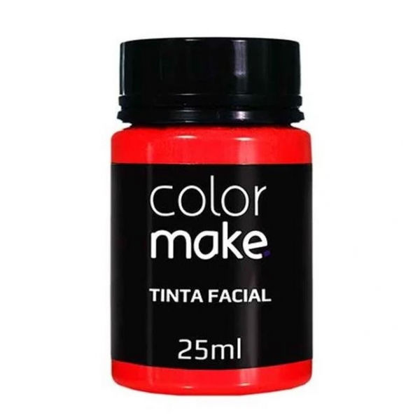 Tinta Facial Líquida 25ml Colormake Profissional - Vermelho