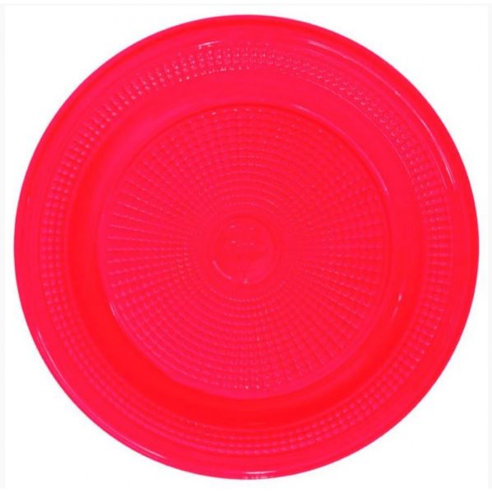 Prato 15cm Biodegradável Crystal Neon Rosa c/10 Trik Trik - Descartáveis