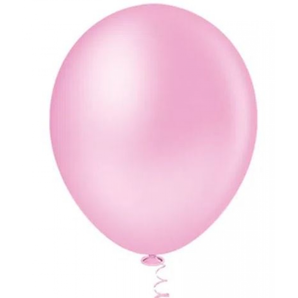 Balão 7 Liso Rosa Baby c/50 Pic Pic - Balões