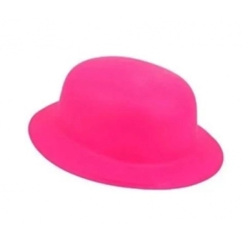 Chapéu de Plástico Coquinho Neon Rosa