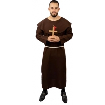 Fantasia Padre Marrom Adulto Florecida