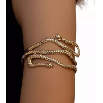 Bracelete Dourado Cobra Modelo 5