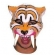 Máscara Látex Tigre Dente de Sabre Metade Spook - Máscaras