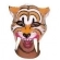 Máscara Látex Tigre Dente de Sabre Metade Spook - Máscaras