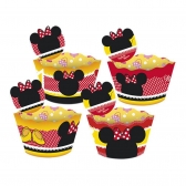 Cupcake Wrapper Minnie Ícones c/12 Regina Festas - Temas Infantis