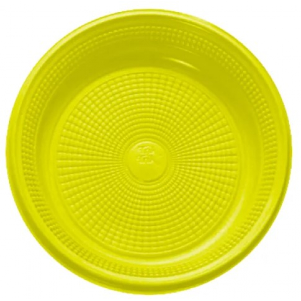 Prato 15cm Biodegradável Amarelo c/10 Trik Trik - Descartáveis