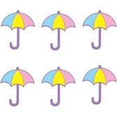Aplique Guarda Chuva de Amor c/6 Piffer - Painéis Infantis