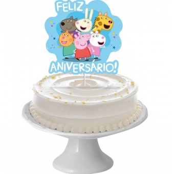 Decoração de Bolo Peppa Pig Clássica Regina Festas