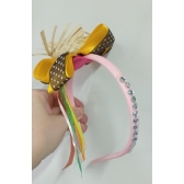 Tiara Junina Mini Chapéu Com Laço Duplo - Festa Junina