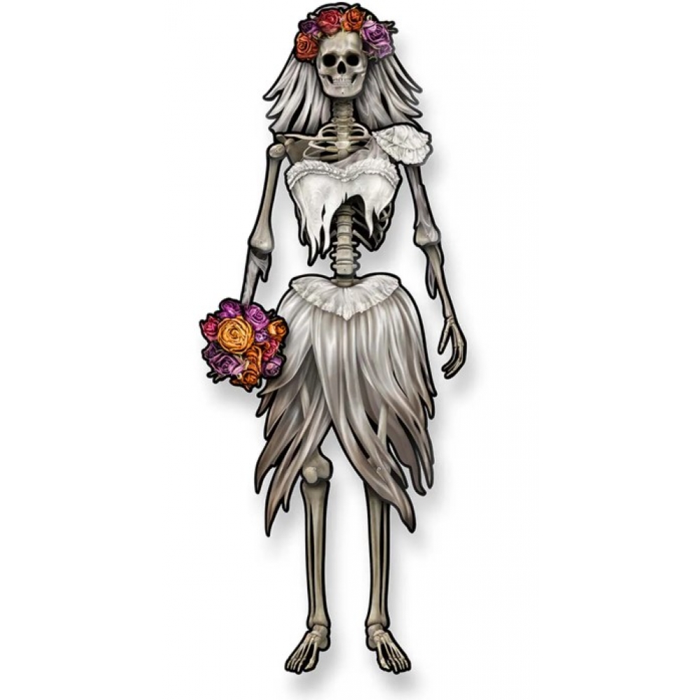 Decoração de Pendurar Esqueleto Noiva Halloween Regina - Halloween