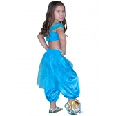 Fantasia Odalisca Azul Infantil Rei Eli Ana - Fantasias Infantis