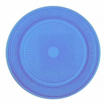 Prato 15cm Biodegradável Crystal Neon Azul c/10 Trik Trik