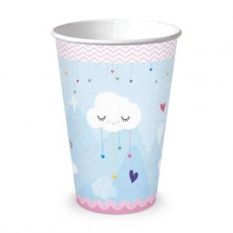 Copo de Papel Chuva de Amor 180ml c/8 Junco