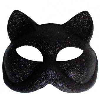 Máscara Gatinho Glitter Preto
