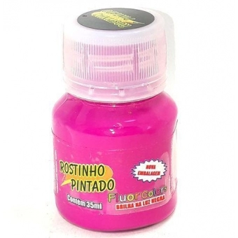Tinta Facial Líquida 35ml Flúor Rosa Rostinho Pintado