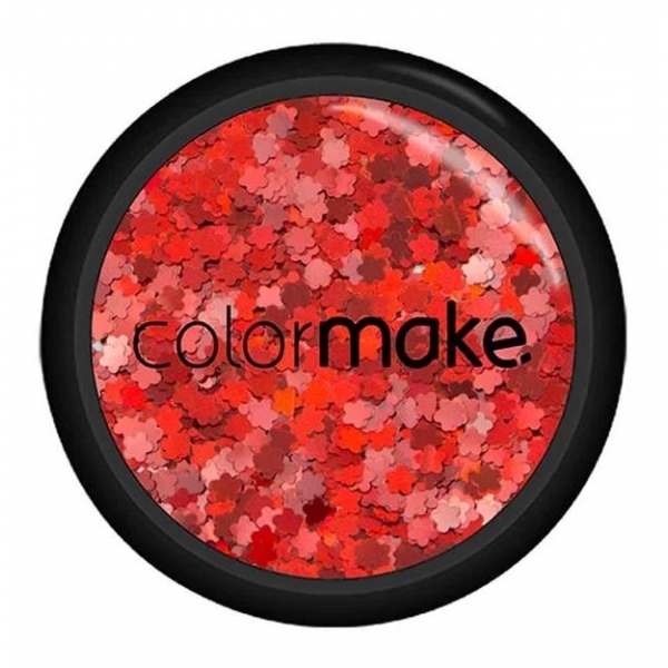 Glitter Formatos 2g Flor Vermelha Colormake - Maquiagem